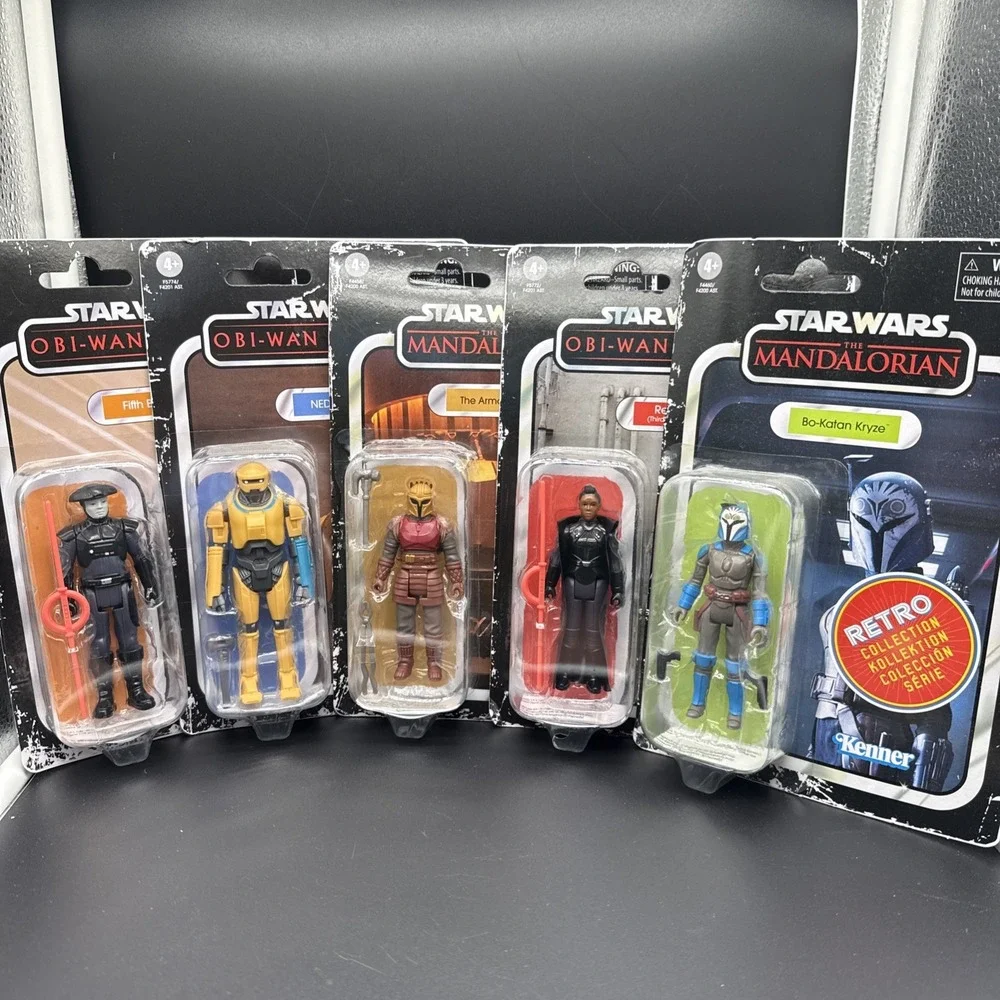 Hasbro Star Wars Retro Collection Mandalorian Obi-Wan Kenobi Lot of 5 Figures
